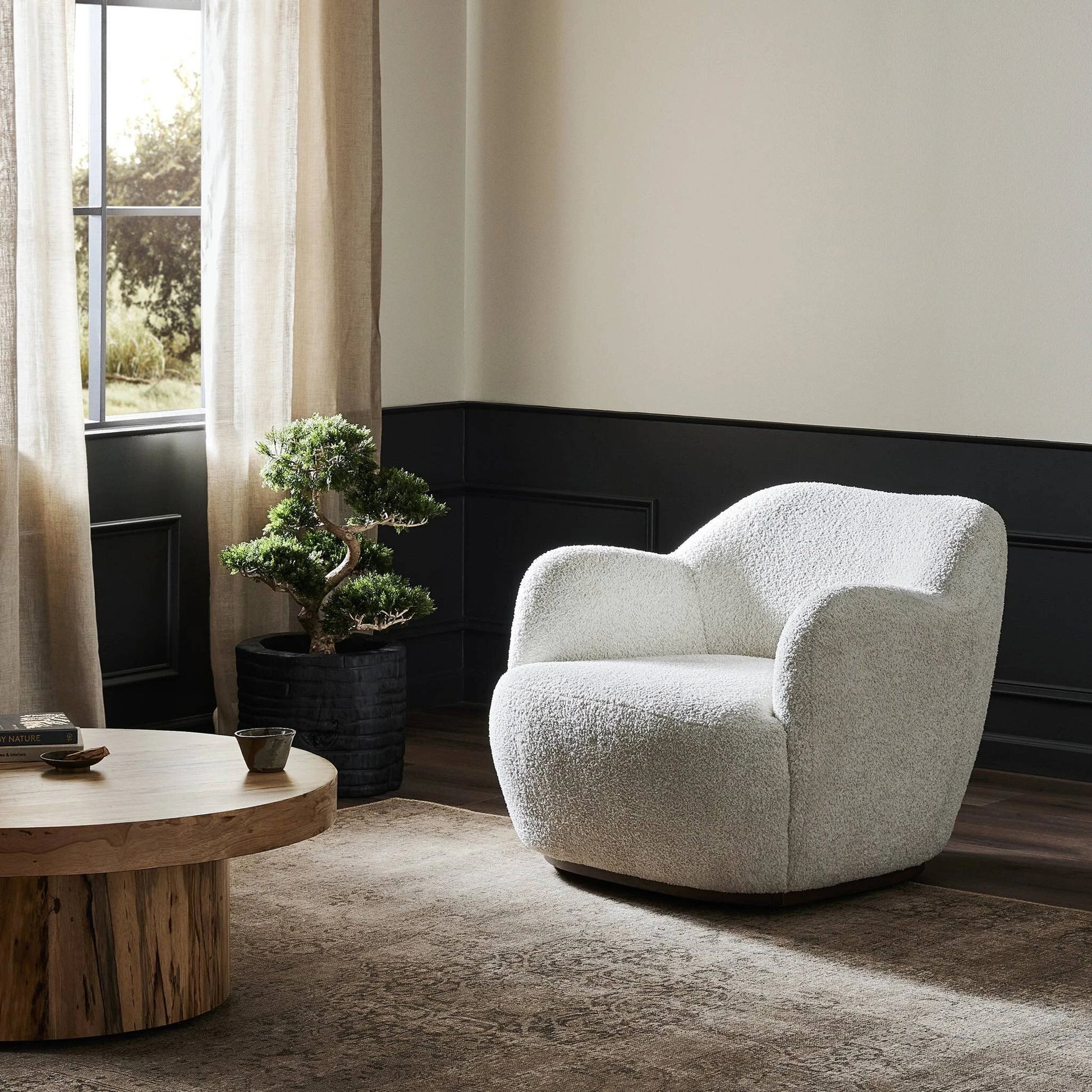 Julius Swivel Chair by Four Hands. Made from unique in a modern style.