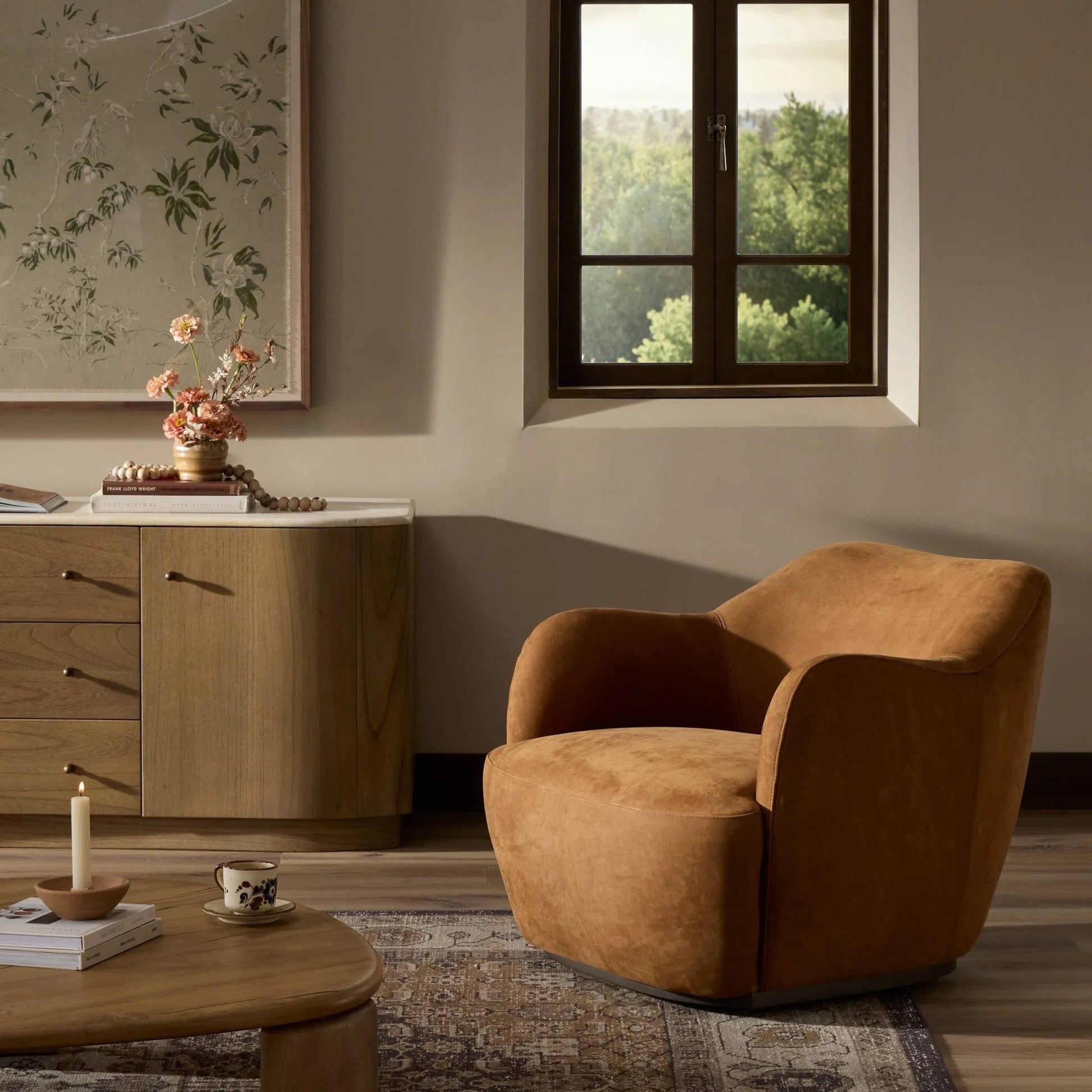 Julius Swivel Chair by Four Hands. Made from unique in a modern style.