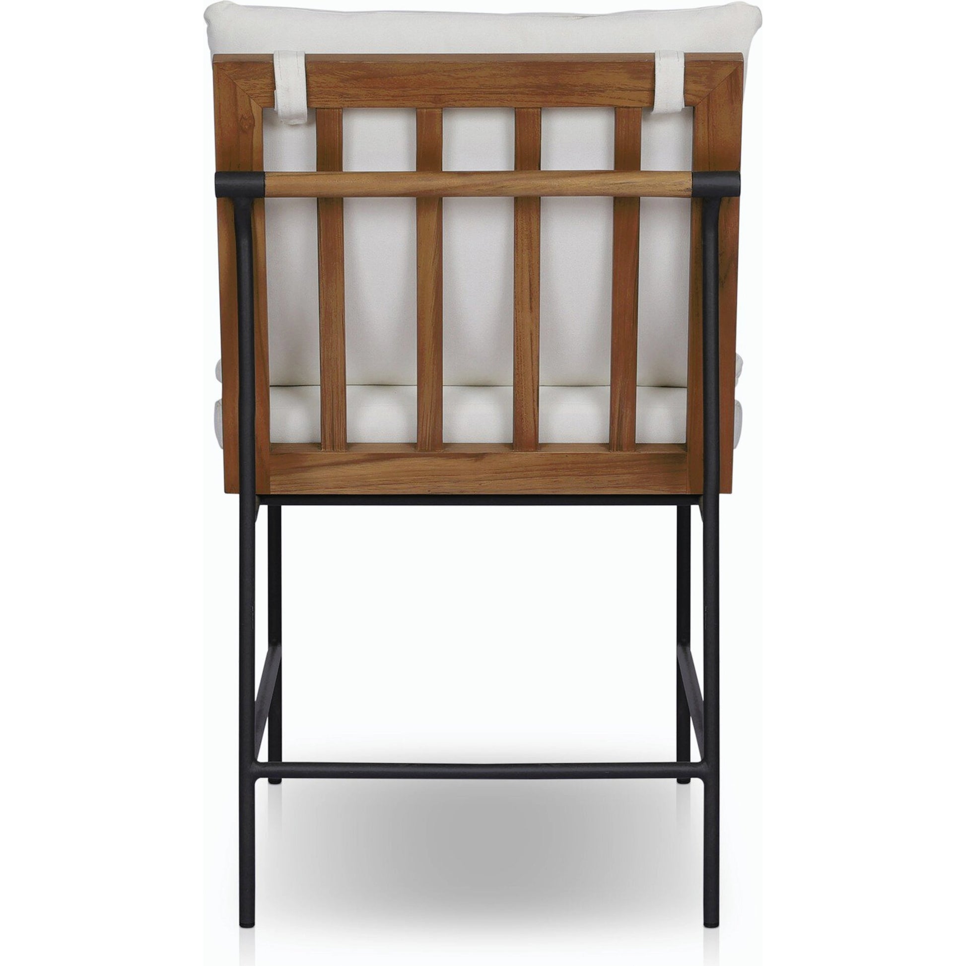 Crete Outdoor Dining Chair by Four Hands. Made from 100% acrylic, iron, solid teak in a modern style.