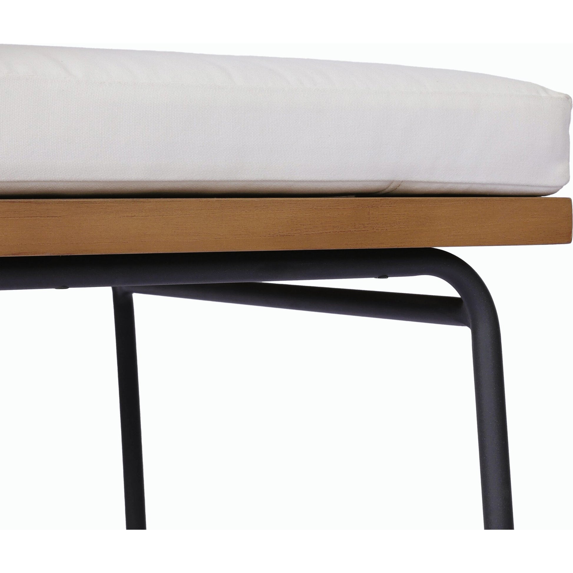 Crete Outdoor Dining Chair by Four Hands. Made from 100% acrylic, iron, solid teak in a modern style.