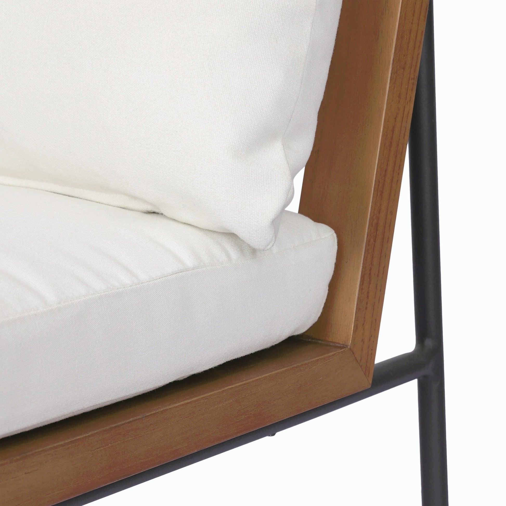 Crete Outdoor Dining Chair by Four Hands. Made from 100% acrylic, iron, solid teak in a modern style.
