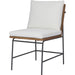 Crete Outdoor Dining Chair by Four Hands. Made from 100% acrylic, iron, solid teak in a modern style.
