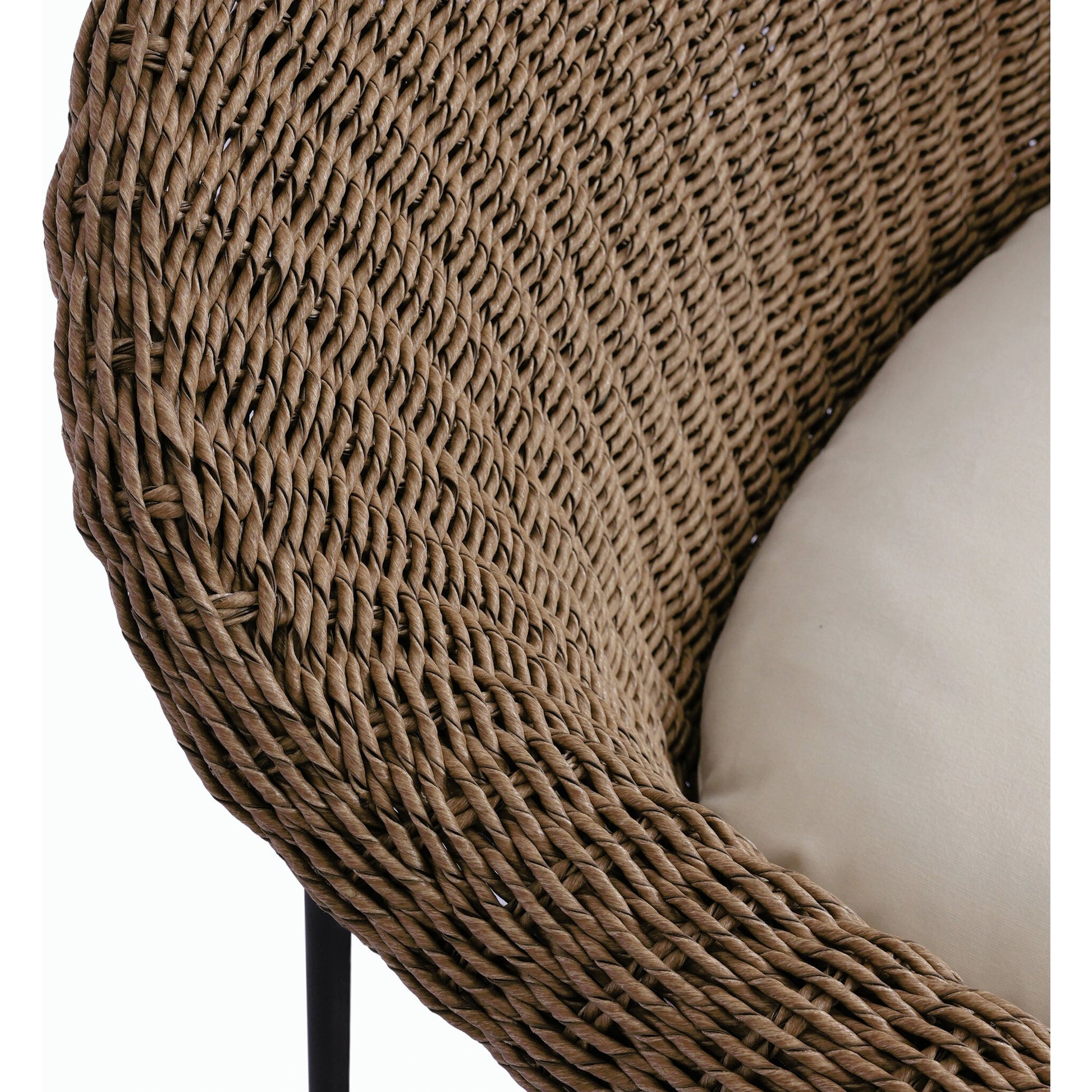 Suerte Outdoor Dining Chair by Four Hands. Made from 100% acrylic, iron, 100% polyethylene in a modern style.