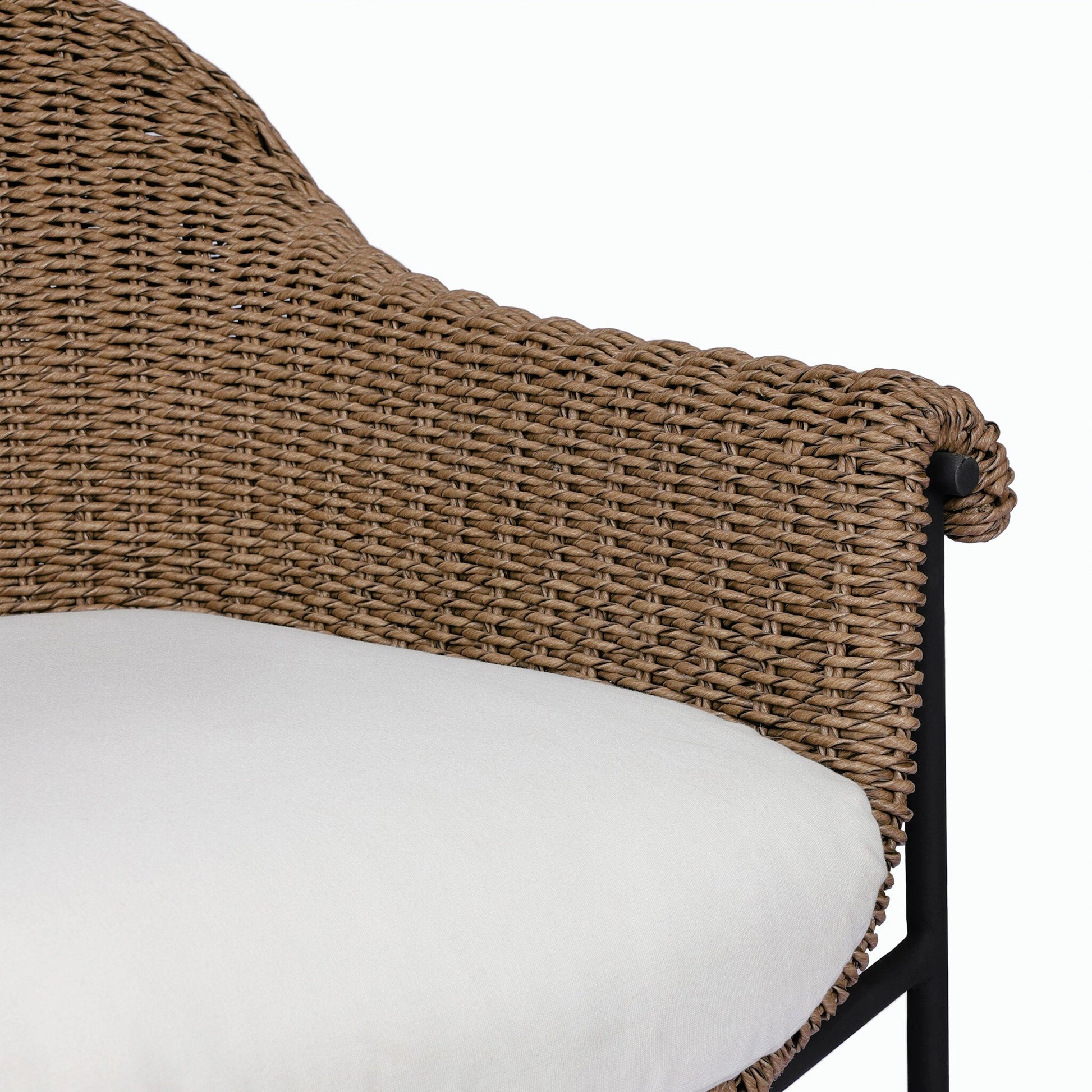 Suerte Outdoor Dining Chair by Four Hands. Made from 100% acrylic, iron, 100% polyethylene in a modern style.
