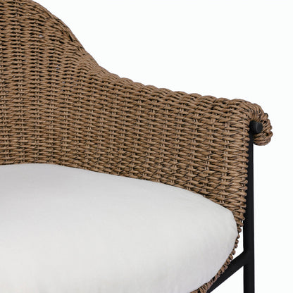 Suerte Outdoor Dining Chair by Four Hands. Made from 100% acrylic, iron, 100% polyethylene in a modern style.