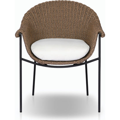 Suerte Outdoor Dining Chair by Four Hands. Made from 100% acrylic, iron, 100% polyethylene in a modern style.