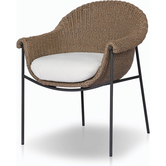 Suerte Outdoor Dining Chair by Four Hands. Made from 100% acrylic, iron, 100% polyethylene in a modern style.