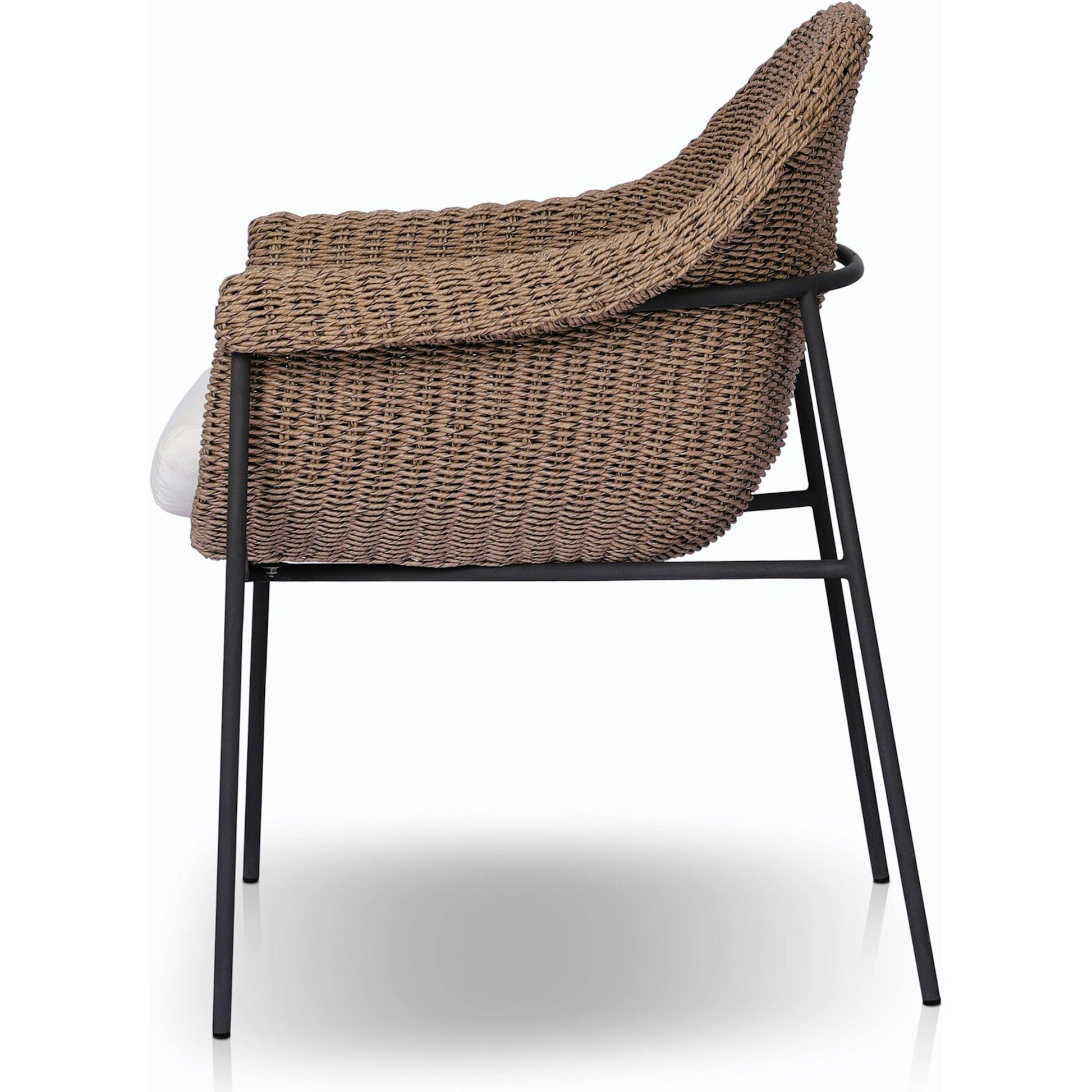 Suerte Outdoor Dining Chair by Four Hands. Made from 100% acrylic, iron, 100% polyethylene in a modern style.