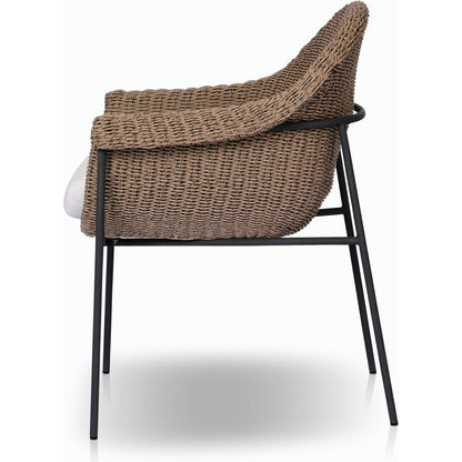Suerte Outdoor Dining Chair by Four Hands. Made from 100% acrylic, iron, 100% polyethylene in a modern style.