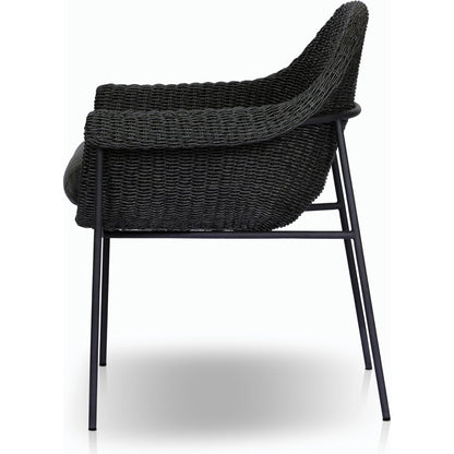 Suerte Outdoor Dining Chair by Four Hands. Made from 100% acrylic, iron, 100% polyethylene in a modern style.