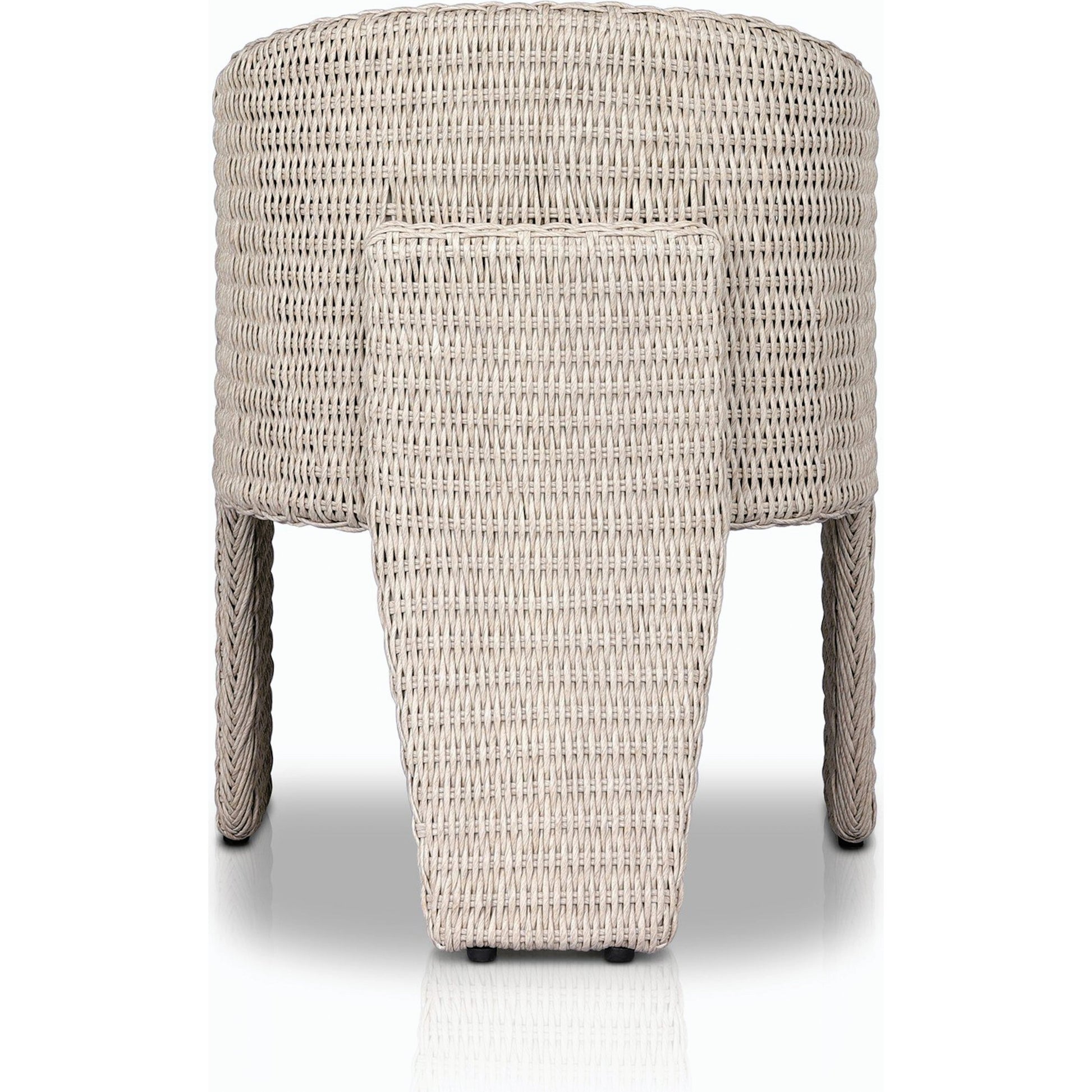 Fae Outdoor Dining Chair by Four Hands in stinson white. Made from 100% olefin, 100% polyethylene in a modern style.