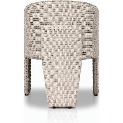 Fae Outdoor Dining Chair by Four Hands in stinson white. Made from 100% olefin, 100% polyethylene in a modern style.