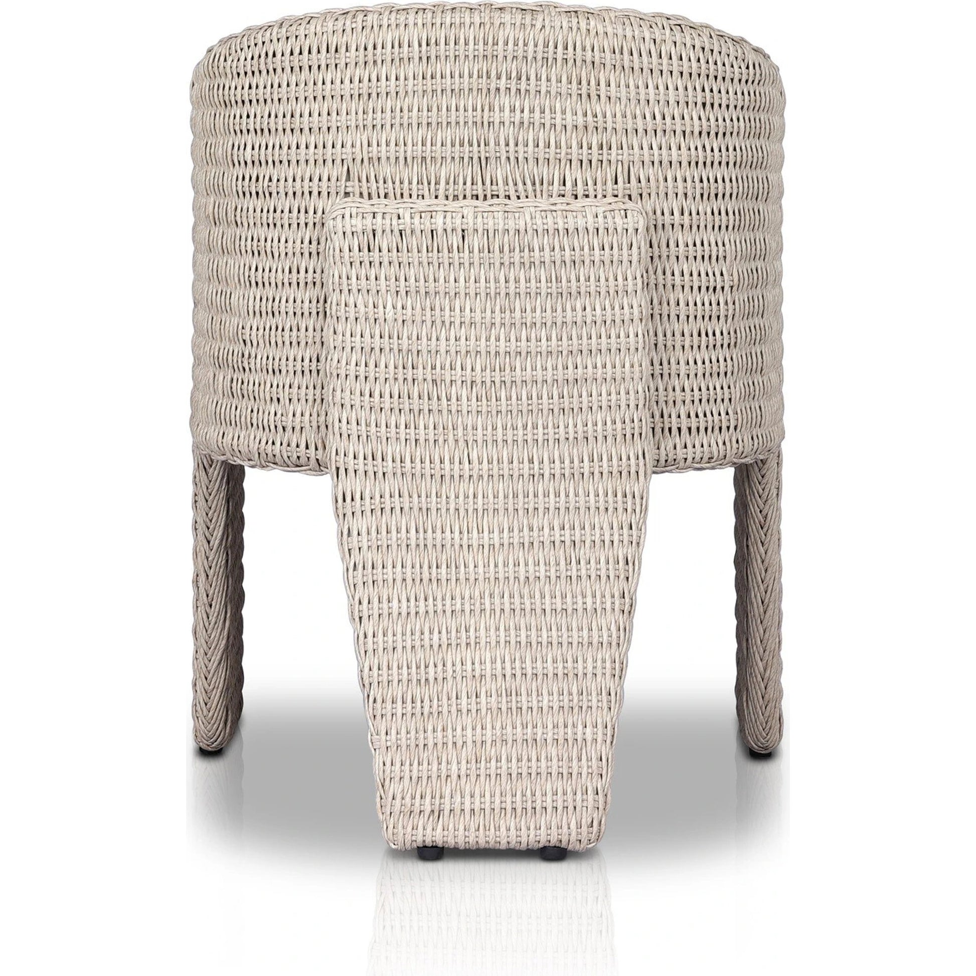 Fae Outdoor Dining Chair by Four Hands in stinson white. Made from 100% olefin, 100% polyethylene in a modern style.