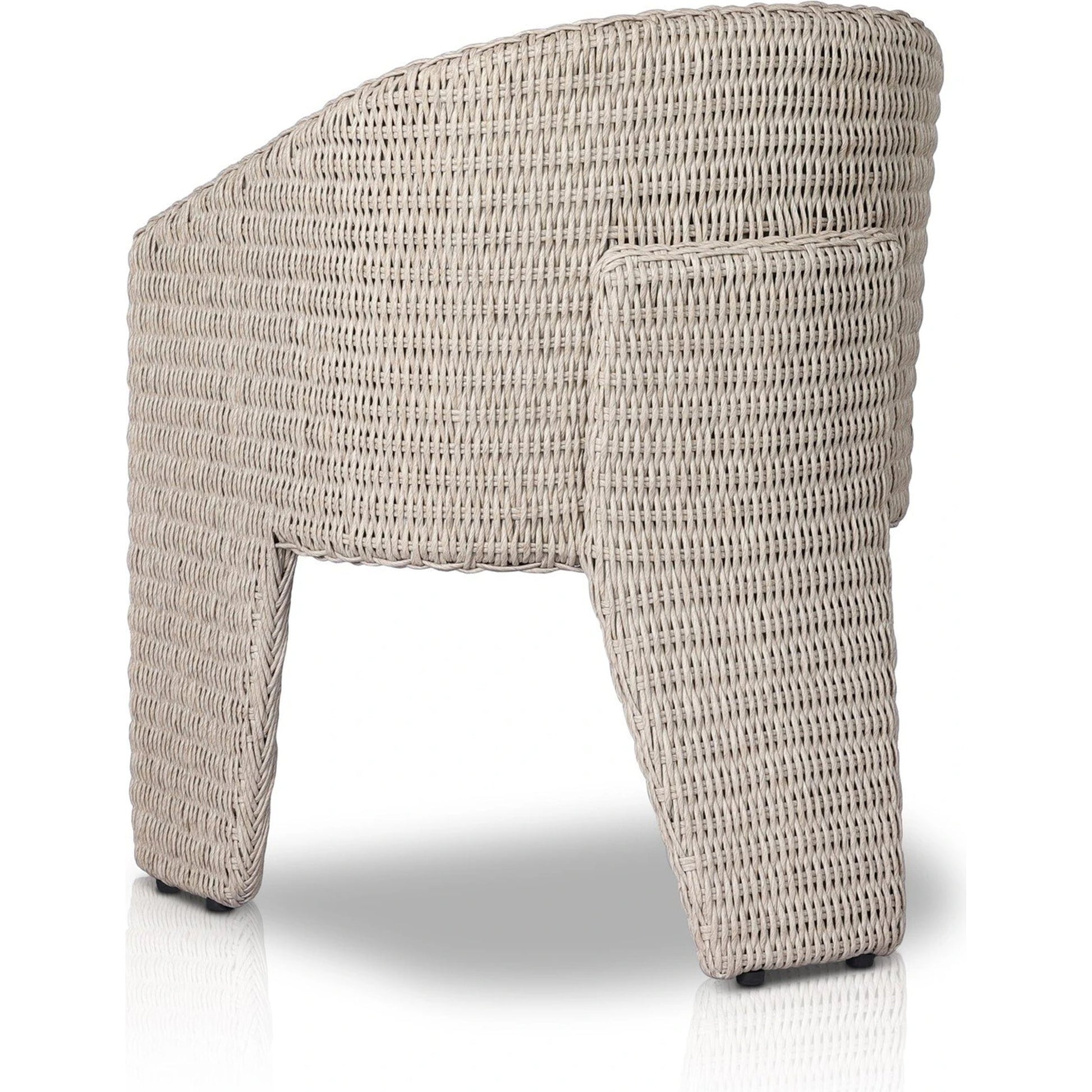 Fae Outdoor Dining Chair by Four Hands in stinson white. Made from 100% olefin, 100% polyethylene in a modern style.