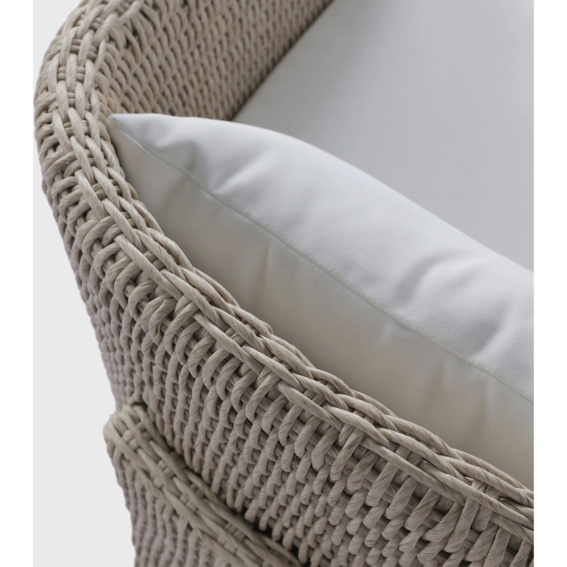 Fae Outdoor Dining Chair by Four Hands in stinson white. Made from 100% olefin, 100% polyethylene in a modern style.