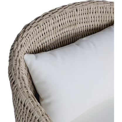 Fae Outdoor Dining Chair by Four Hands in stinson white. Made from 100% olefin, 100% polyethylene in a modern style.