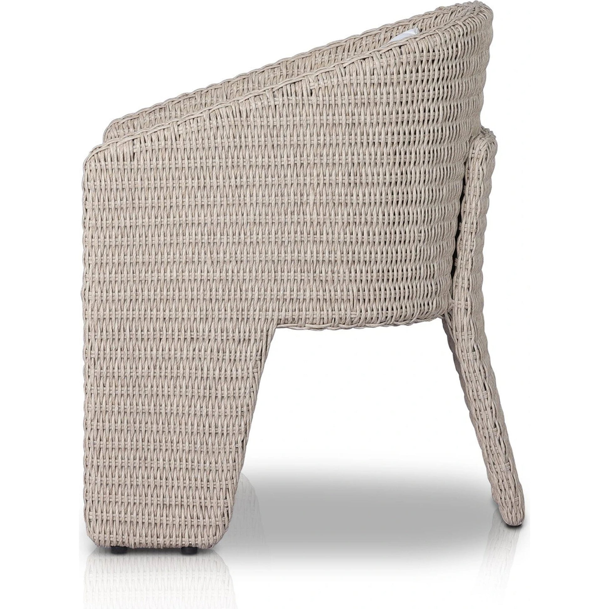 Fae Outdoor Dining Chair by Four Hands in stinson white. Made from 100% olefin, 100% polyethylene in a modern style.