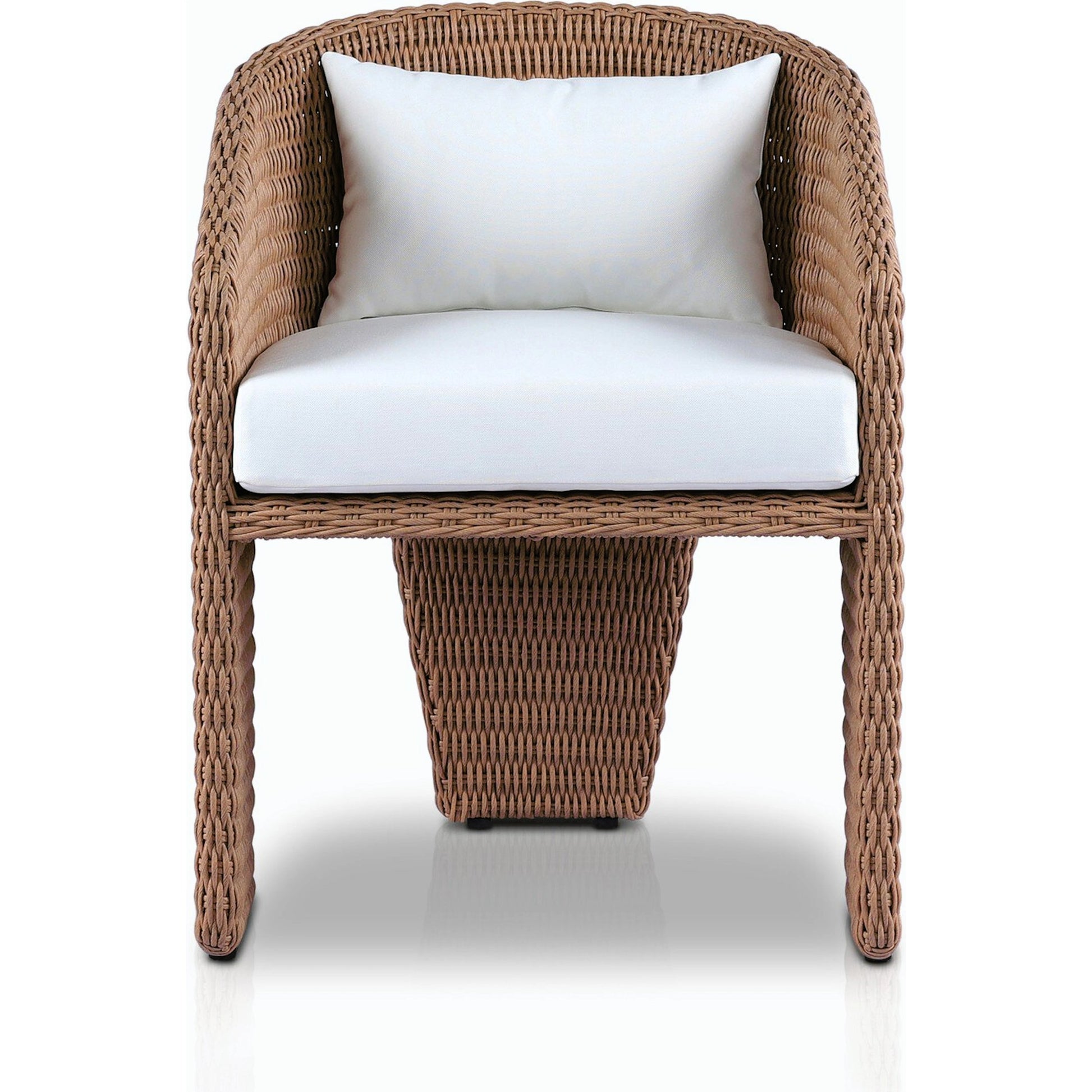 Fae Outdoor Dining Chair by Four Hands in stinson white. Made from 100% olefin, 100% polyethylene in a modern style.