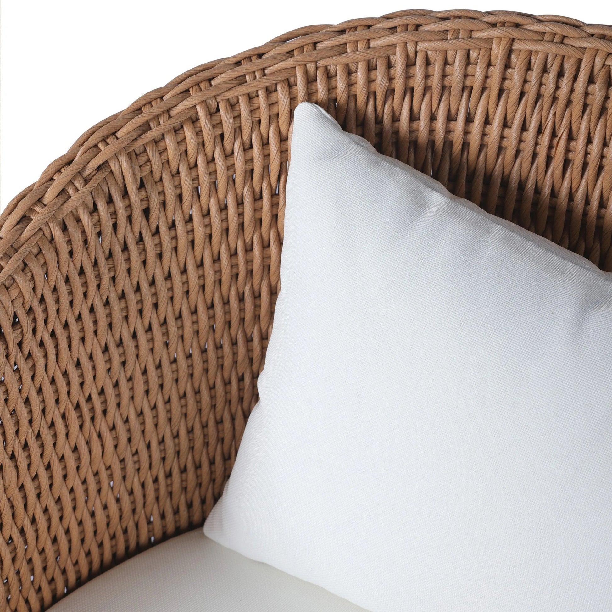 Fae Outdoor Dining Chair by Four Hands in stinson white. Made from 100% olefin, 100% polyethylene in a modern style.