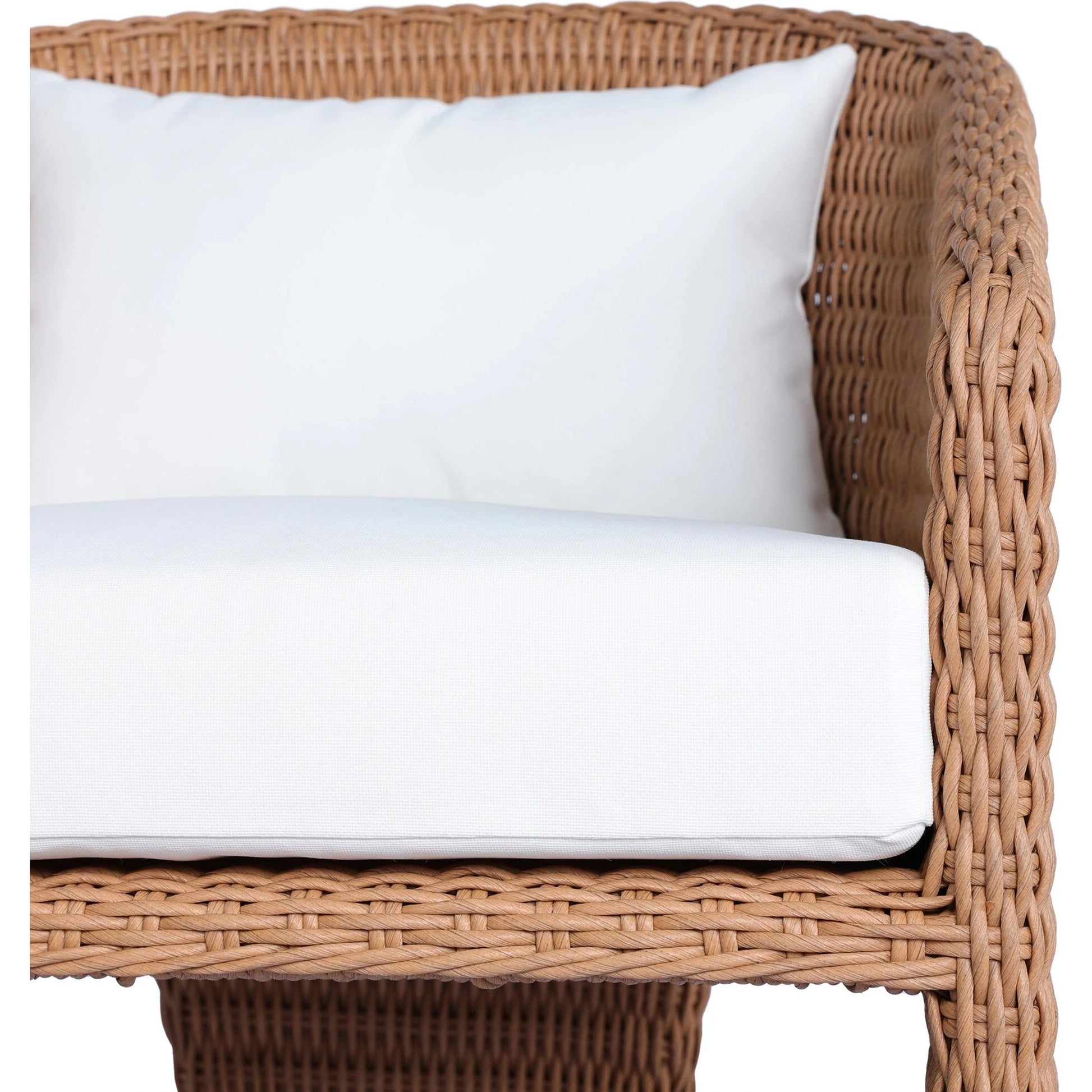 Fae Outdoor Dining Chair by Four Hands in stinson white. Made from 100% olefin, 100% polyethylene in a modern style.
