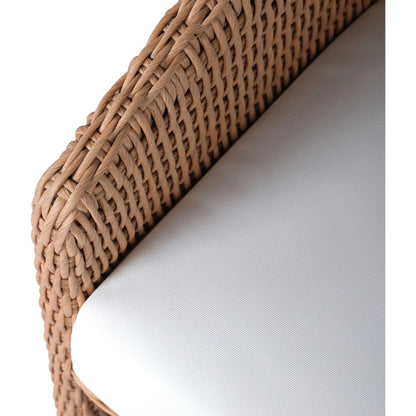 Fae Outdoor Dining Chair by Four Hands in stinson white. Made from 100% olefin, 100% polyethylene in a modern style.