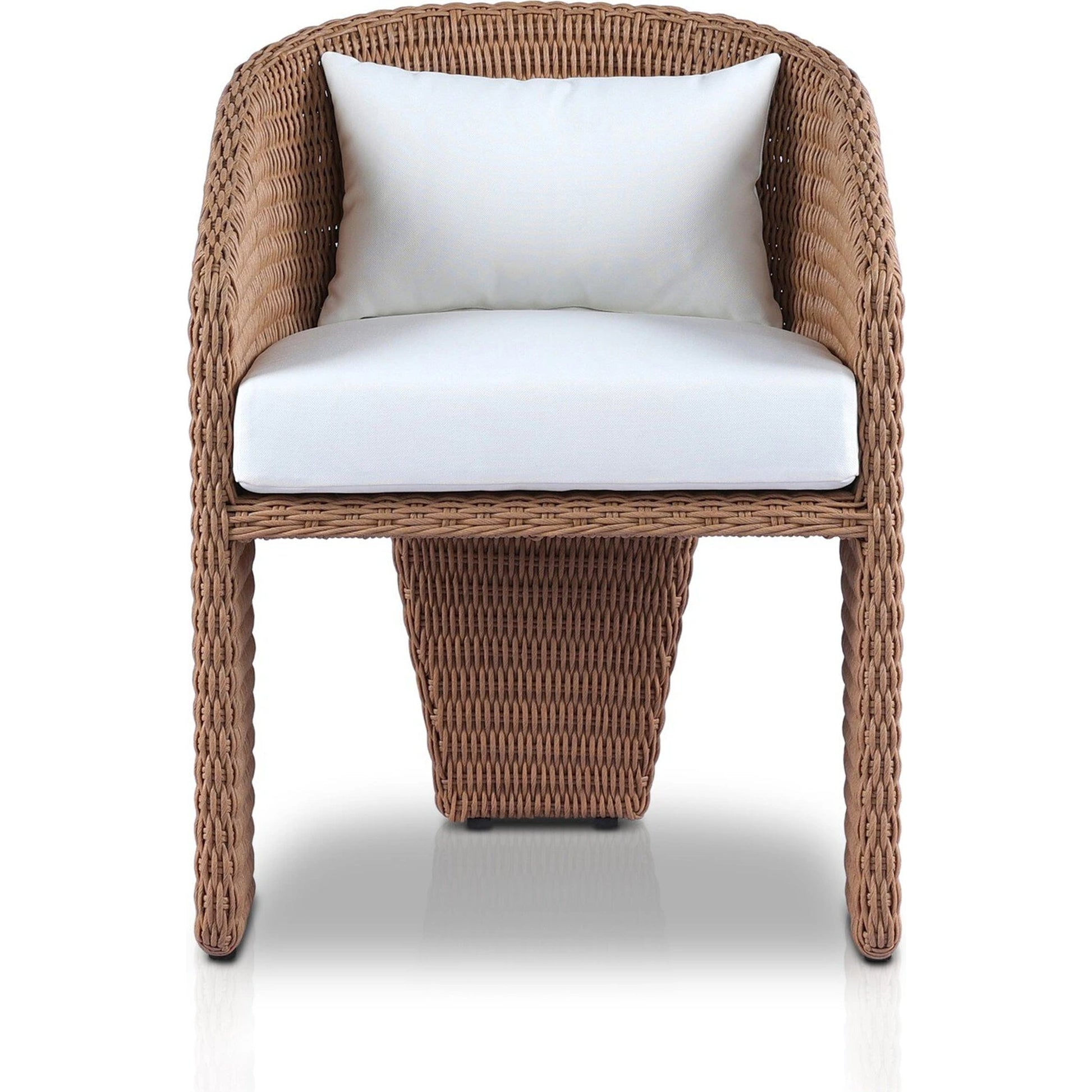 Fae Outdoor Dining Chair by Four Hands in stinson white. Made from 100% olefin, 100% polyethylene in a modern style.