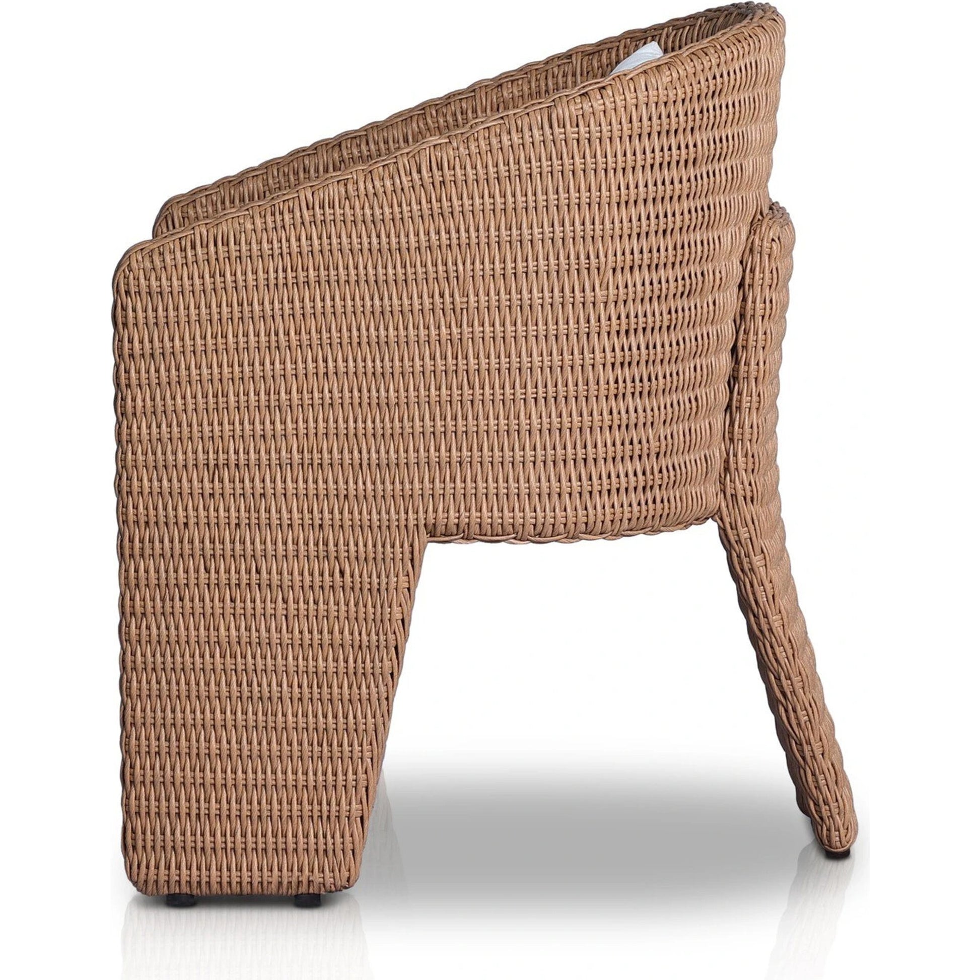 Fae Outdoor Dining Chair by Four Hands in stinson white. Made from 100% olefin, 100% polyethylene in a modern style.