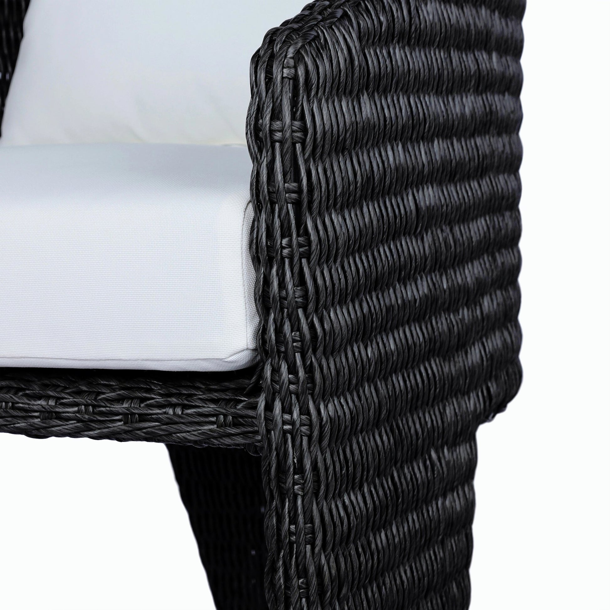 Fae Outdoor Dining Chair by Four Hands in stinson white. Made from 100% olefin, 100% polyethylene in a modern style.