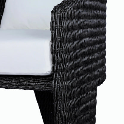 Fae Outdoor Dining Chair by Four Hands in stinson white. Made from 100% olefin, 100% polyethylene in a modern style.