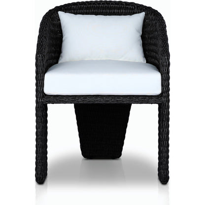 Fae Outdoor Dining Chair by Four Hands in stinson white. Made from 100% olefin, 100% polyethylene in a modern style.