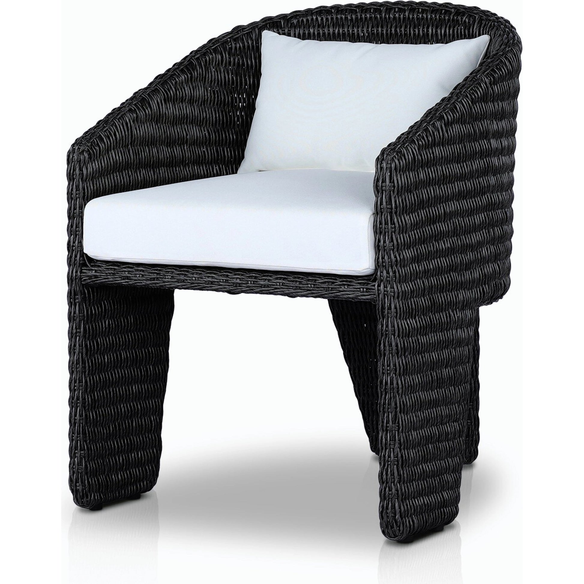 Fae Outdoor Dining Chair by Four Hands in stinson white. Made from 100% olefin, 100% polyethylene in a modern style.