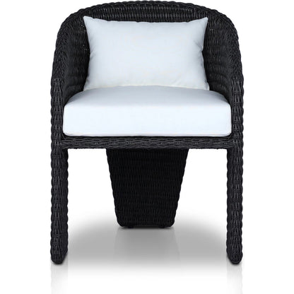 Fae Outdoor Dining Chair by Four Hands in stinson white. Made from 100% olefin, 100% polyethylene in a modern style.