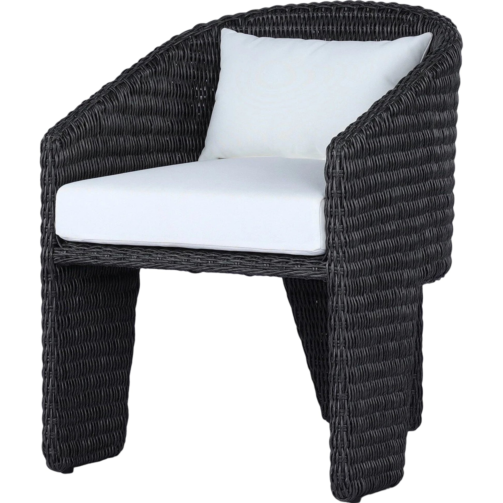 Fae Outdoor Dining Chair by Four Hands in stinson white. Made from 100% olefin, 100% polyethylene in a modern style.