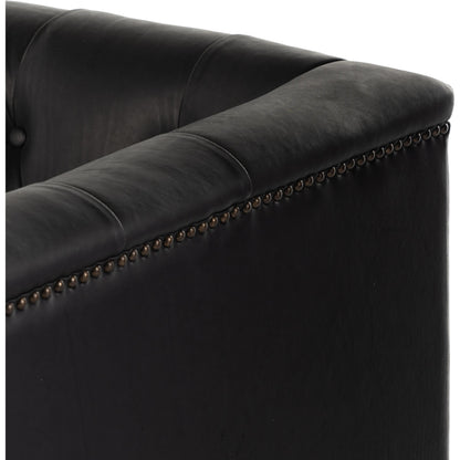 Maxx 2-Piece Sectional by Four Hands in sapphire birch. Made from 92% polyester, 5% cotton, 3% latex, solid parawood, iron in a modern style.