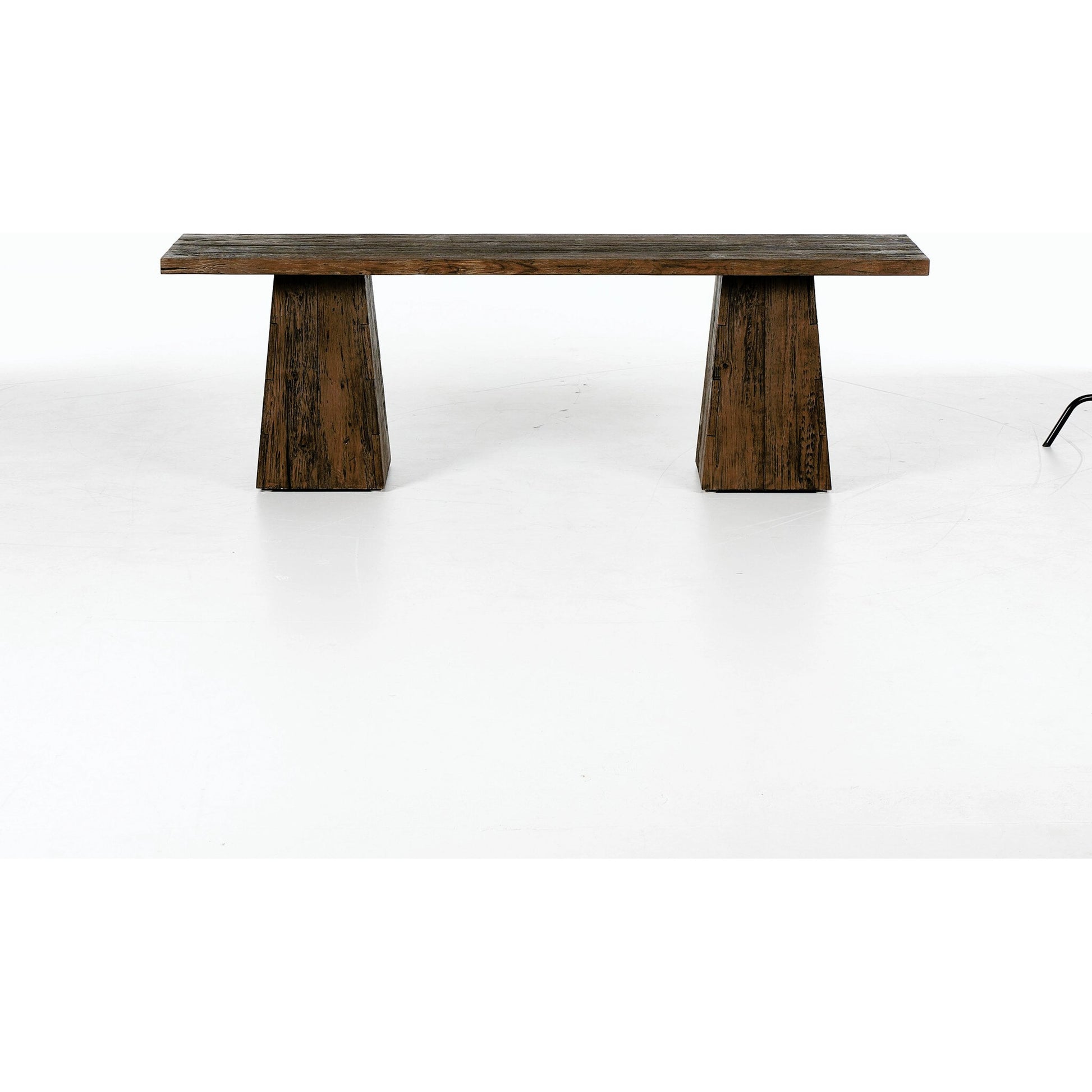 Atlas Console Table by Four Hands in smoked alder. Made from resawn alder, engineered hardwood in a modern style.
