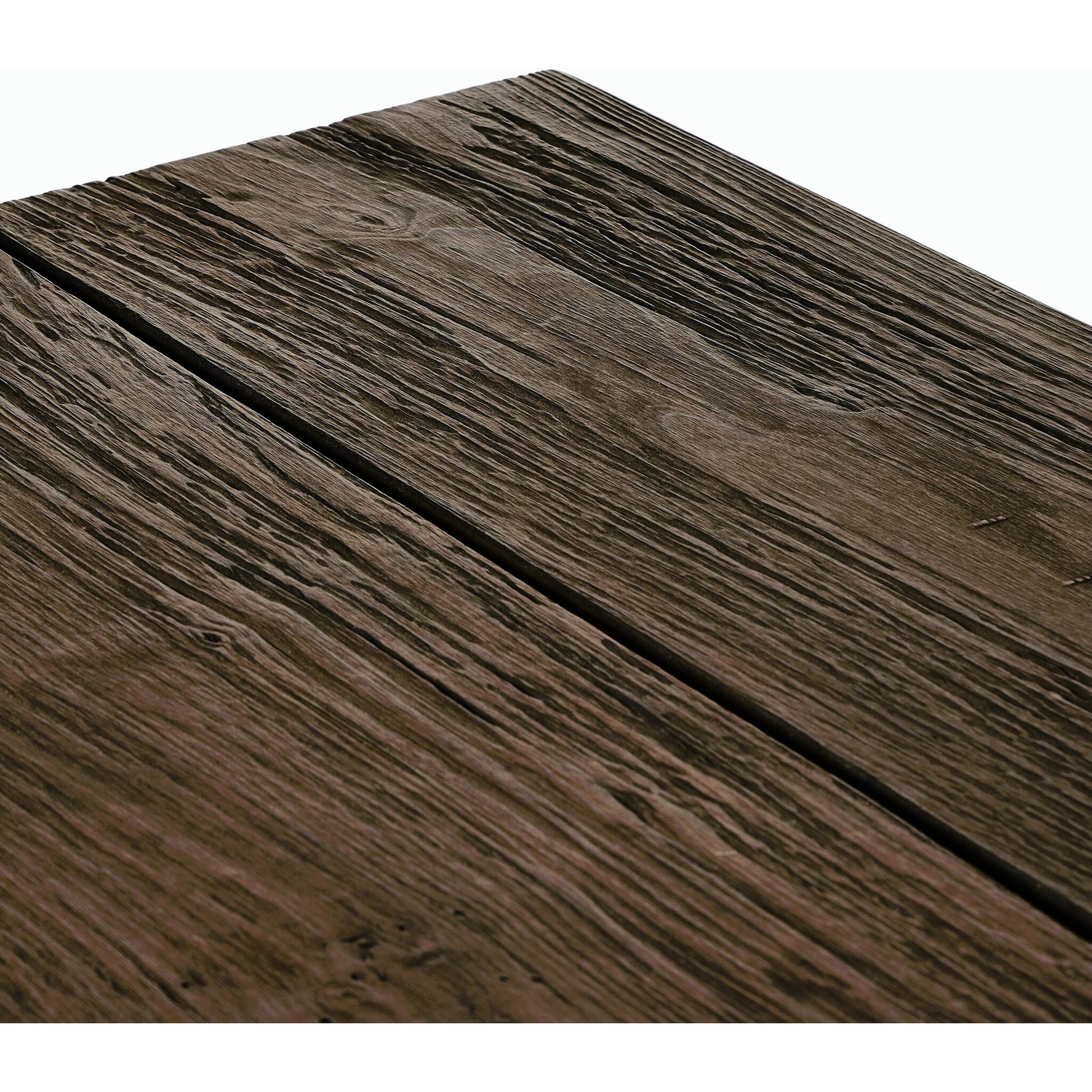 Atlas Console Table by Four Hands in smoked alder. Made from resawn alder, engineered hardwood in a modern style.