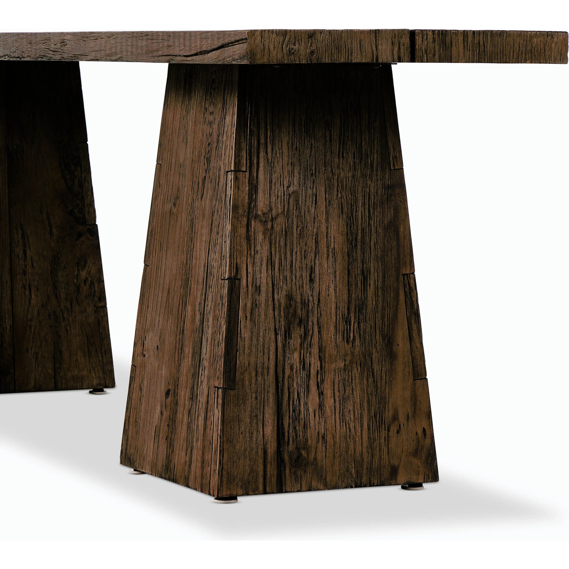 Atlas Console Table by Four Hands in smoked alder. Made from resawn alder, engineered hardwood in a modern style.