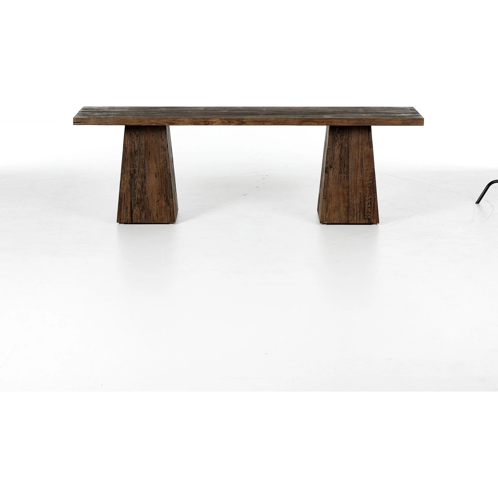 Atlas Console Table by Four Hands in smoked alder. Made from resawn alder, engineered hardwood in a modern style.
