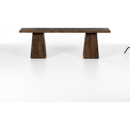 Atlas Console Table by Four Hands in smoked alder. Made from resawn alder, engineered hardwood in a modern style.
