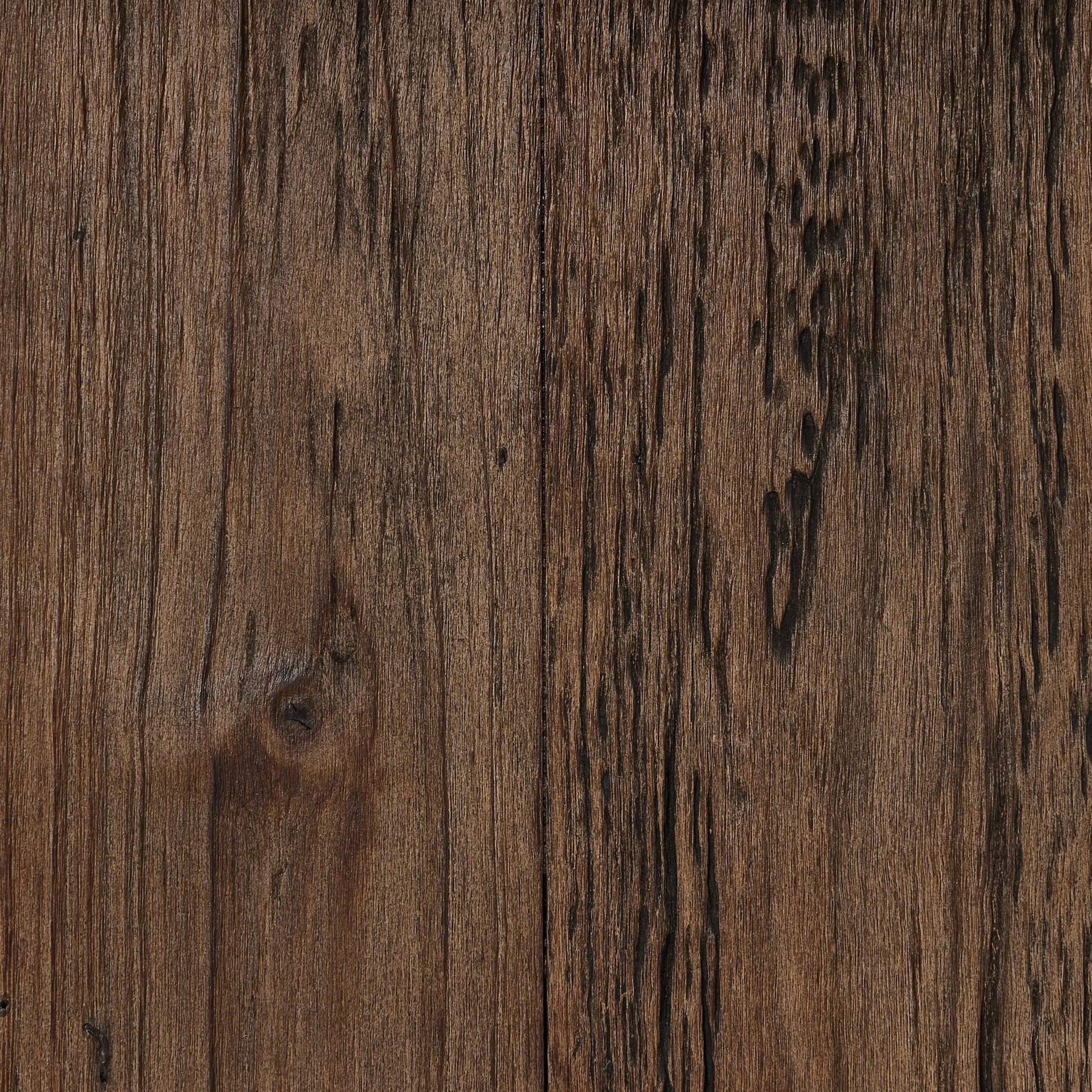 Atlas Console Table by Four Hands in smoked alder. Made from resawn alder, engineered hardwood in a modern style.