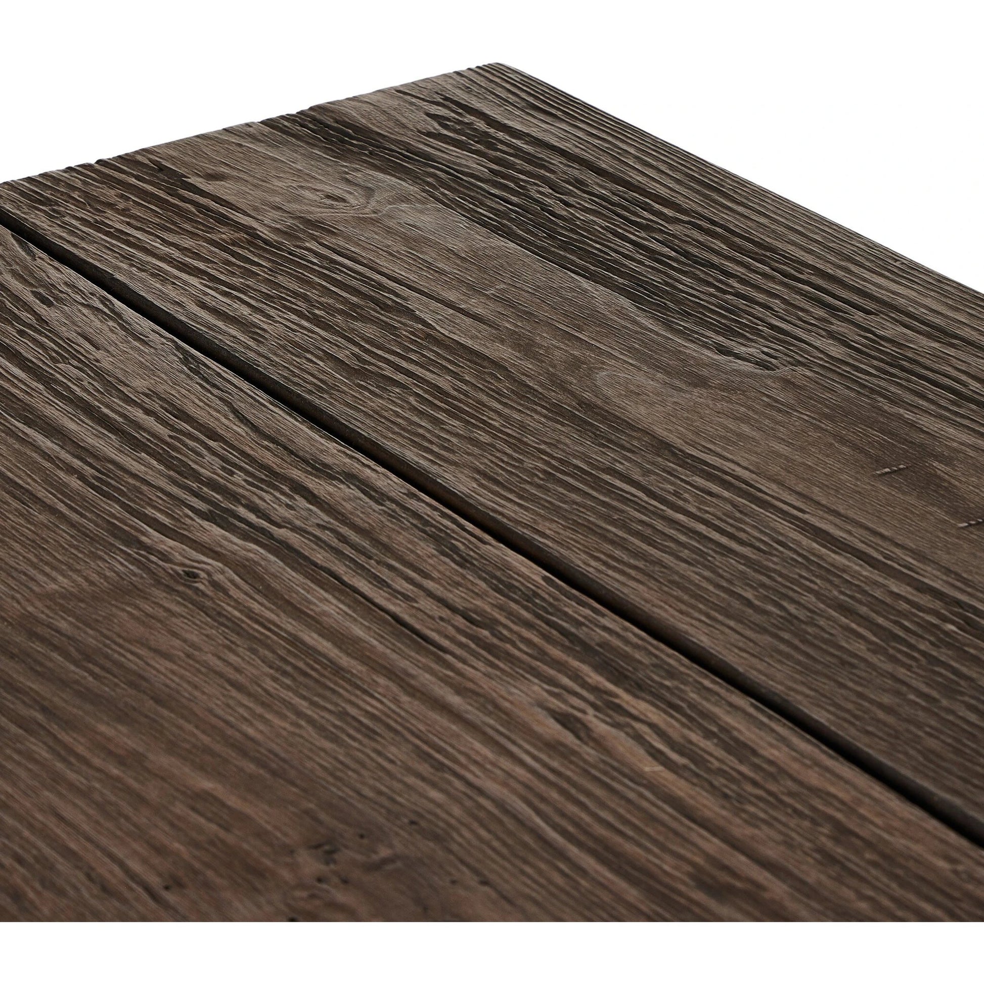 Atlas Console Table by Four Hands in smoked alder. Made from resawn alder, engineered hardwood in a modern style.