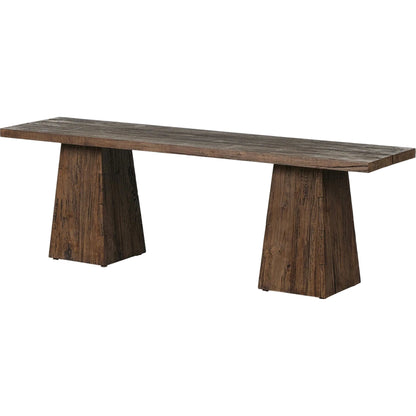 Atlas Console Table by Four Hands in smoked alder. Made from resawn alder, engineered hardwood in a modern style.