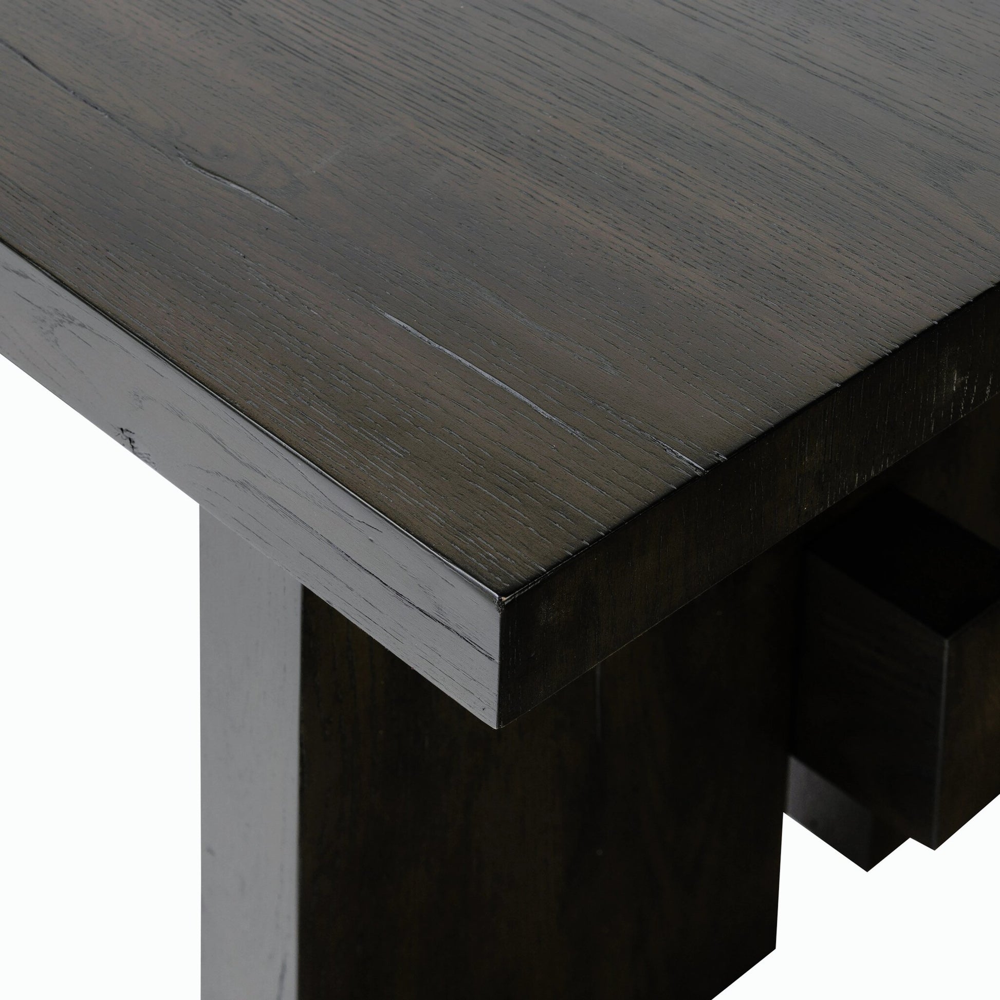 Isaac End Table by Four Hands. Made from thick oak veneer, solid oak in a modern style.