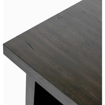 Isaac End Table by Four Hands. Made from thick oak veneer, solid oak in a modern style.