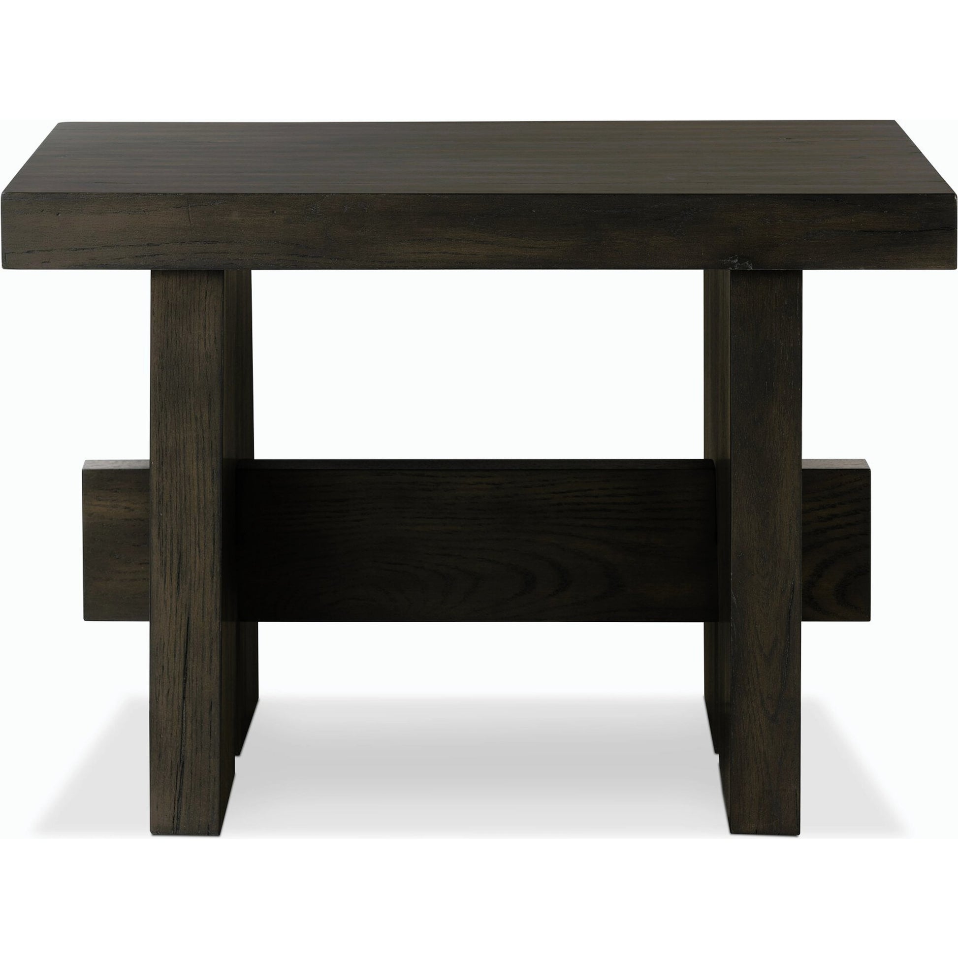 Isaac End Table by Four Hands. Made from thick oak veneer, solid oak in a modern style.