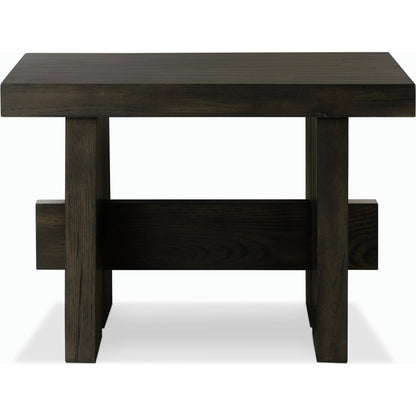 Isaac End Table by Four Hands. Made from thick oak veneer, solid oak in a modern style.
