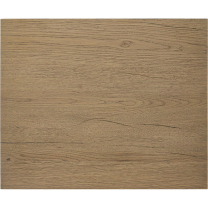 Isaac End Table by Four Hands. Made from thick oak veneer, solid oak in a modern style.