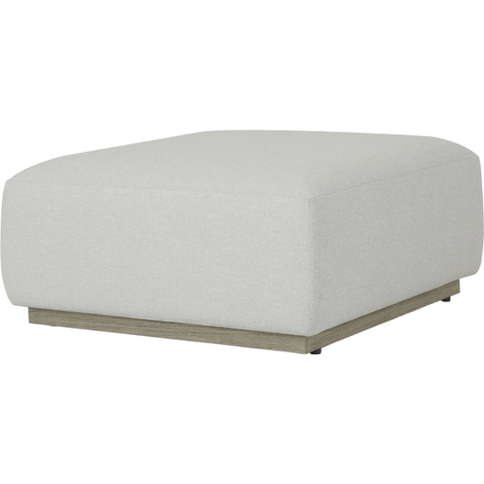 Build Your Own: Lenox Outdoor Sectional by Four Hands in alessi linen. Made from 100% polypropylene, solid teak, 91% polyurethane foam pad, 9% polyester fiber batting in a modern style.
