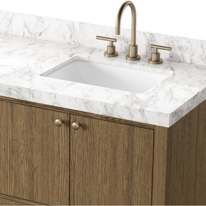 Anthem Double Vanity by Four Hands. Made from thick oak veneer, solid marble in a unique style.