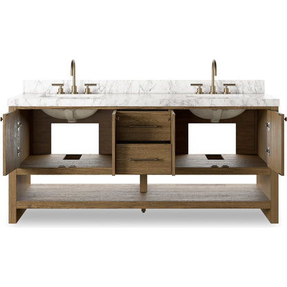 Anthem Double Vanity by Four Hands. Made from thick oak veneer, solid marble in a unique style.
